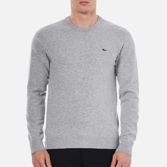 Lacoste Other - LACOSTE Sweater Men’s Top 3X Gray Knit Crew Neck